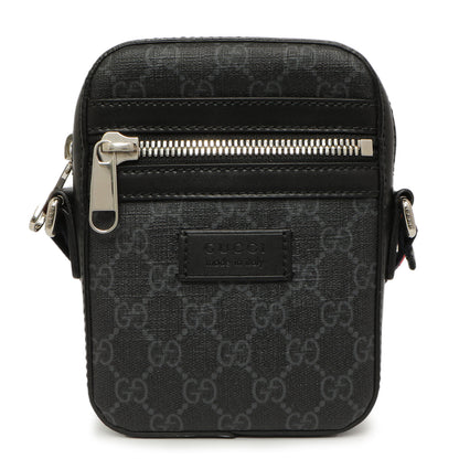Exclusive Gucci Black GG Supreme Monogram Mini Messenger — Side View