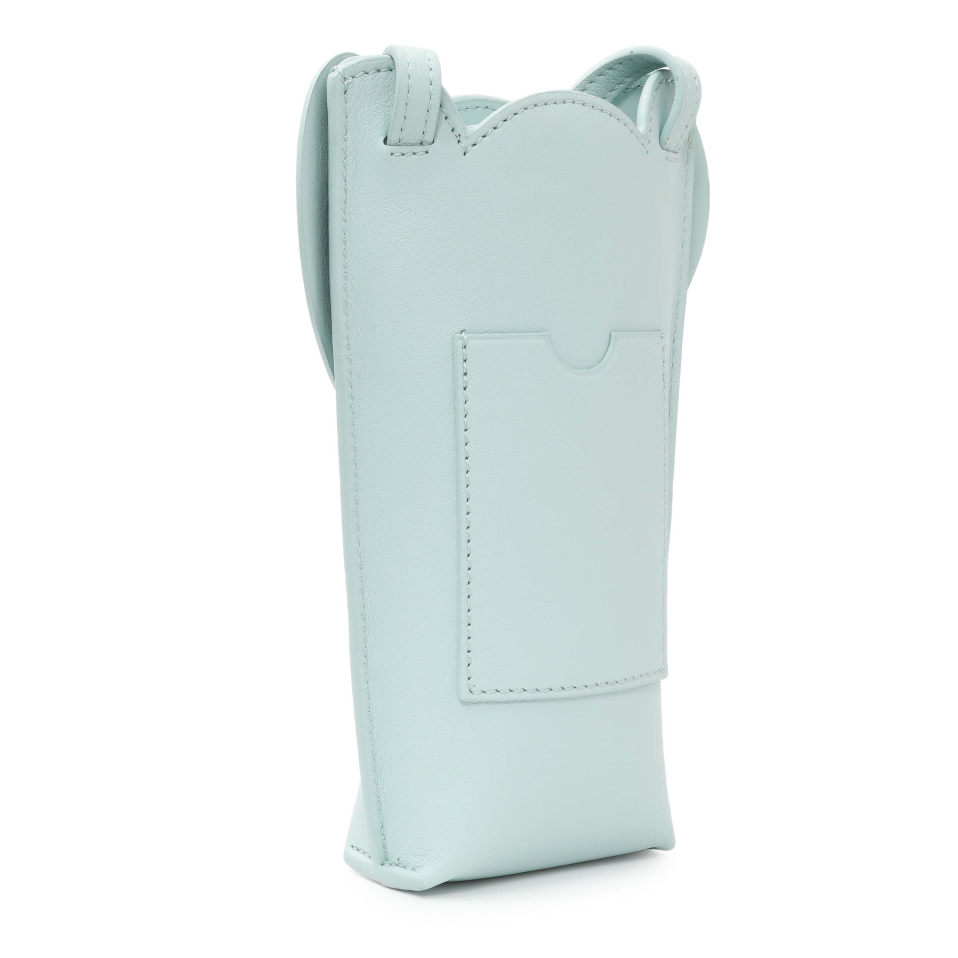 Exclusive Loewe Blue Calfskin Elephant Pouch Crossbody Bag — Side View