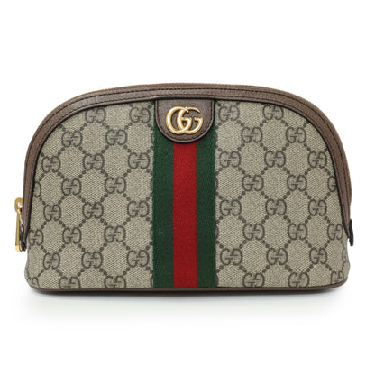 Exclusive Gucci GG Supreme Monogram Ophidia Cosmetic Case — Front View