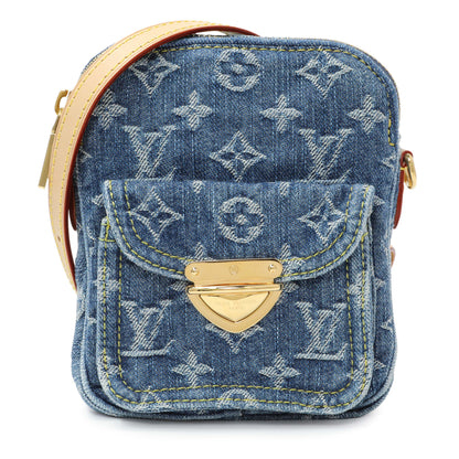Exclusive Louis Vuitton Denim Fairfax Pochette — Front View