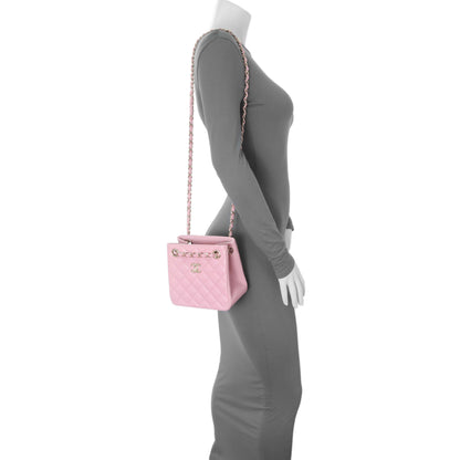 Exclusive Chanel Pink Caviar Mini Bucket Bag — Lifestyle View