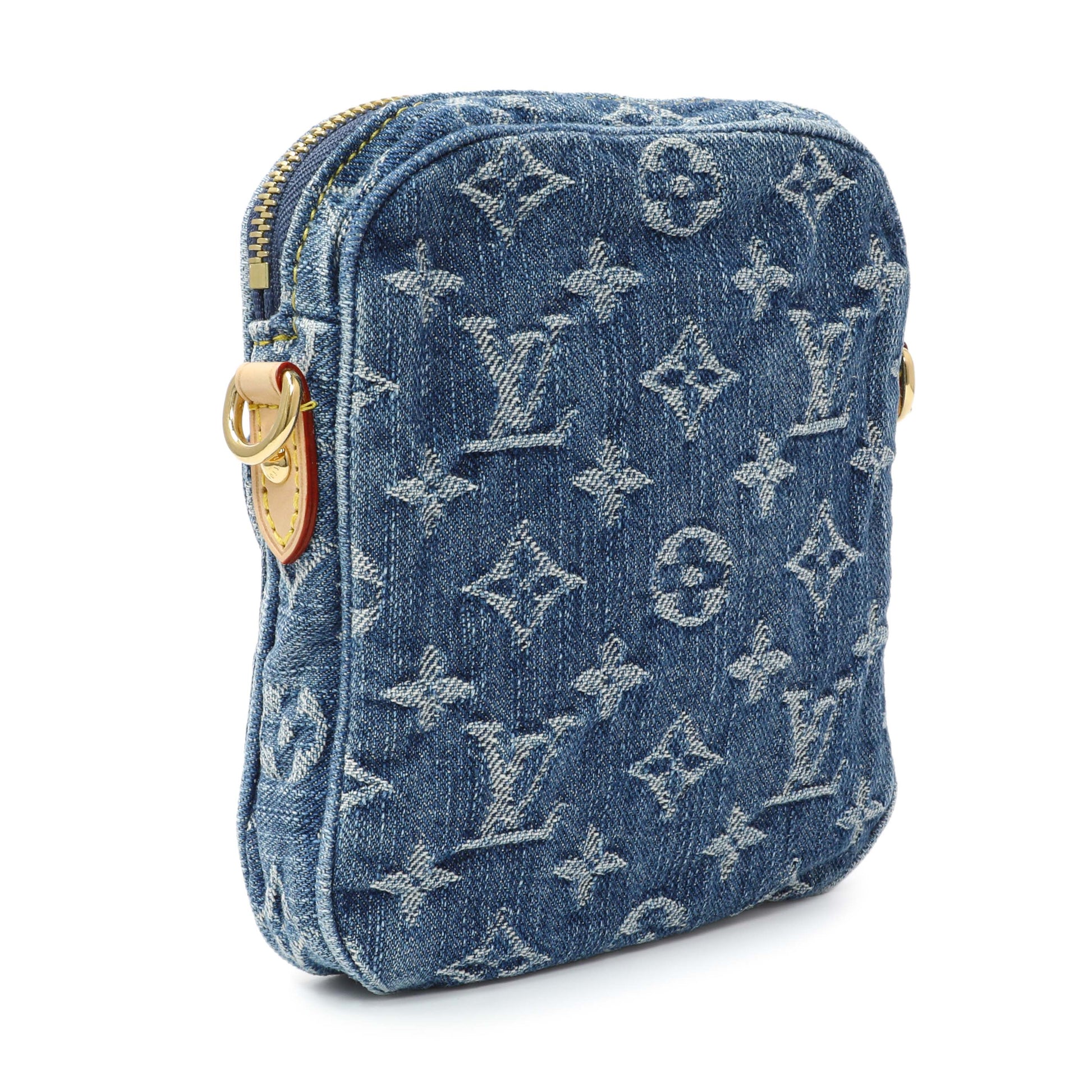 Exclusive Louis Vuitton Denim Fairfax Pochette — Side View