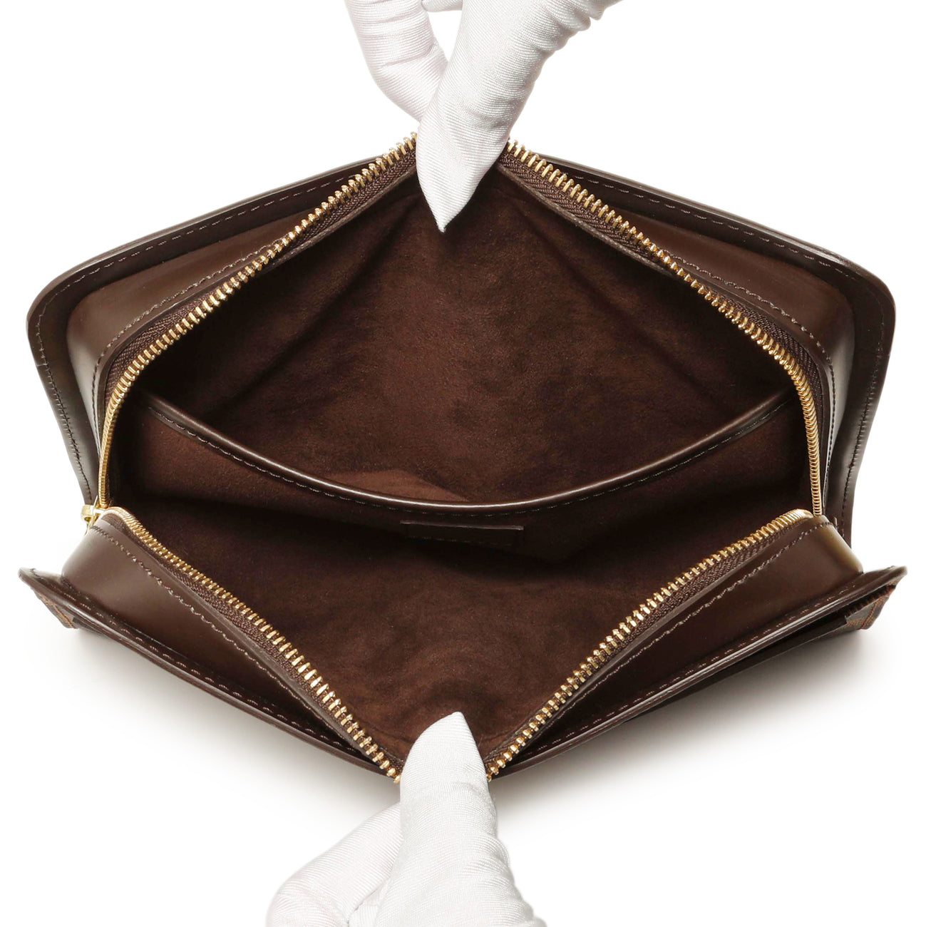 Exclusive Louis Vuitton Damier Ebene Pochette Saint Louis Clutch — Alternate View 8
