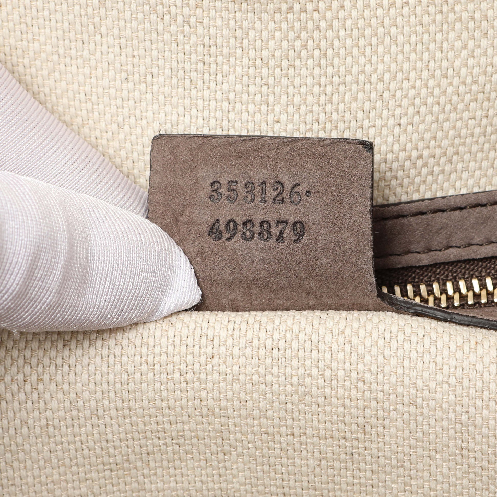 Exclusive Gucci Grey Vitello Range Medium Soho Bowler — Alternate View 10