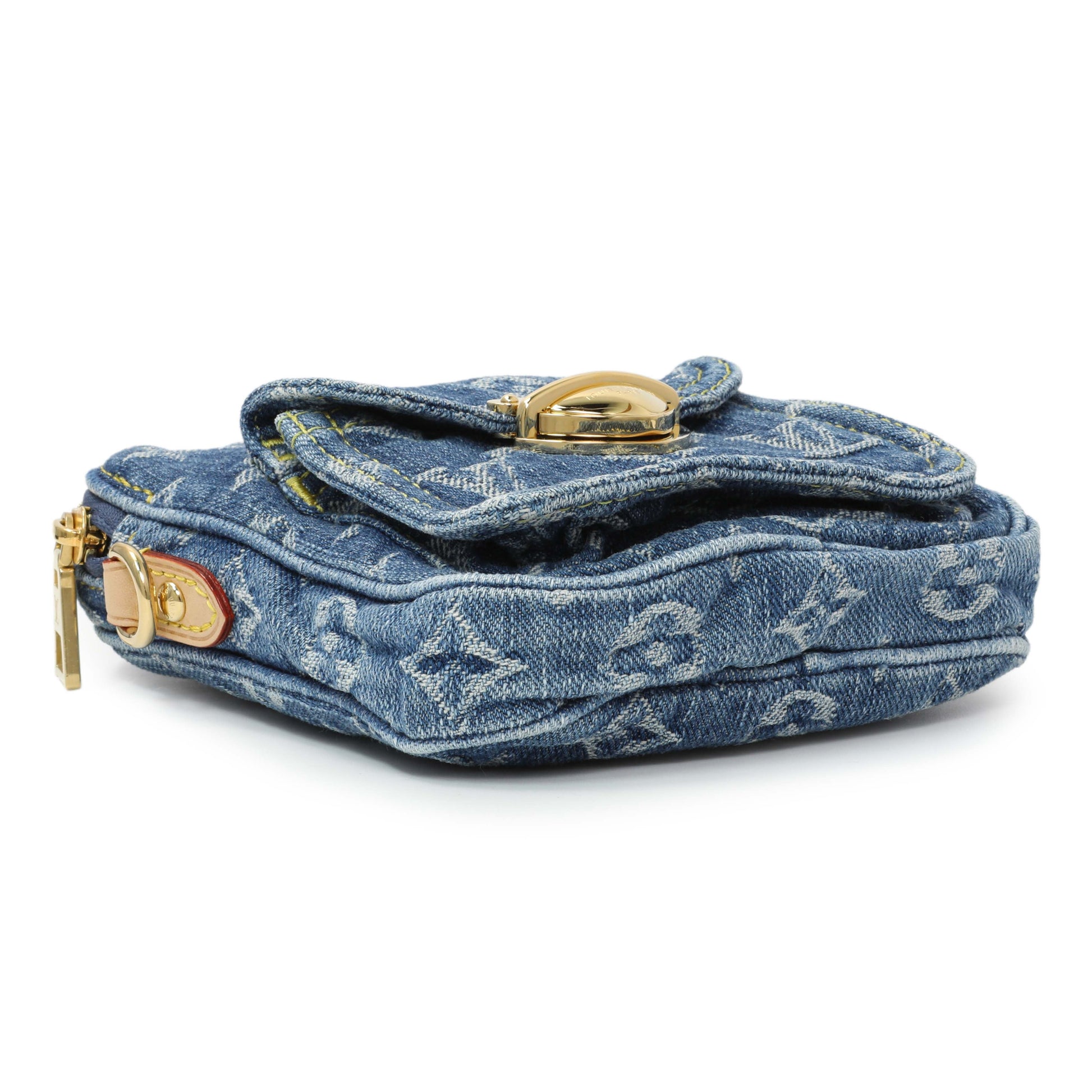 Exclusive Louis Vuitton Denim Fairfax Pochette — Back View
