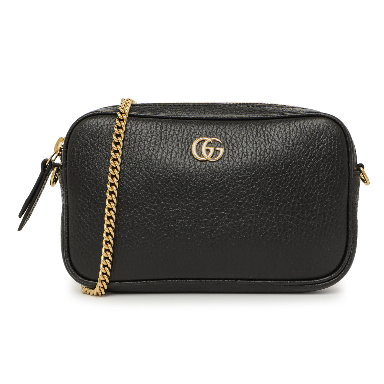 Exclusive Gucci Black Calfskin Super Mini Marmont Crossbody — Side View