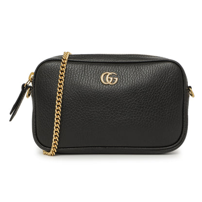 Exclusive Gucci Black Calfskin Super Mini Marmont Crossbody — Side View