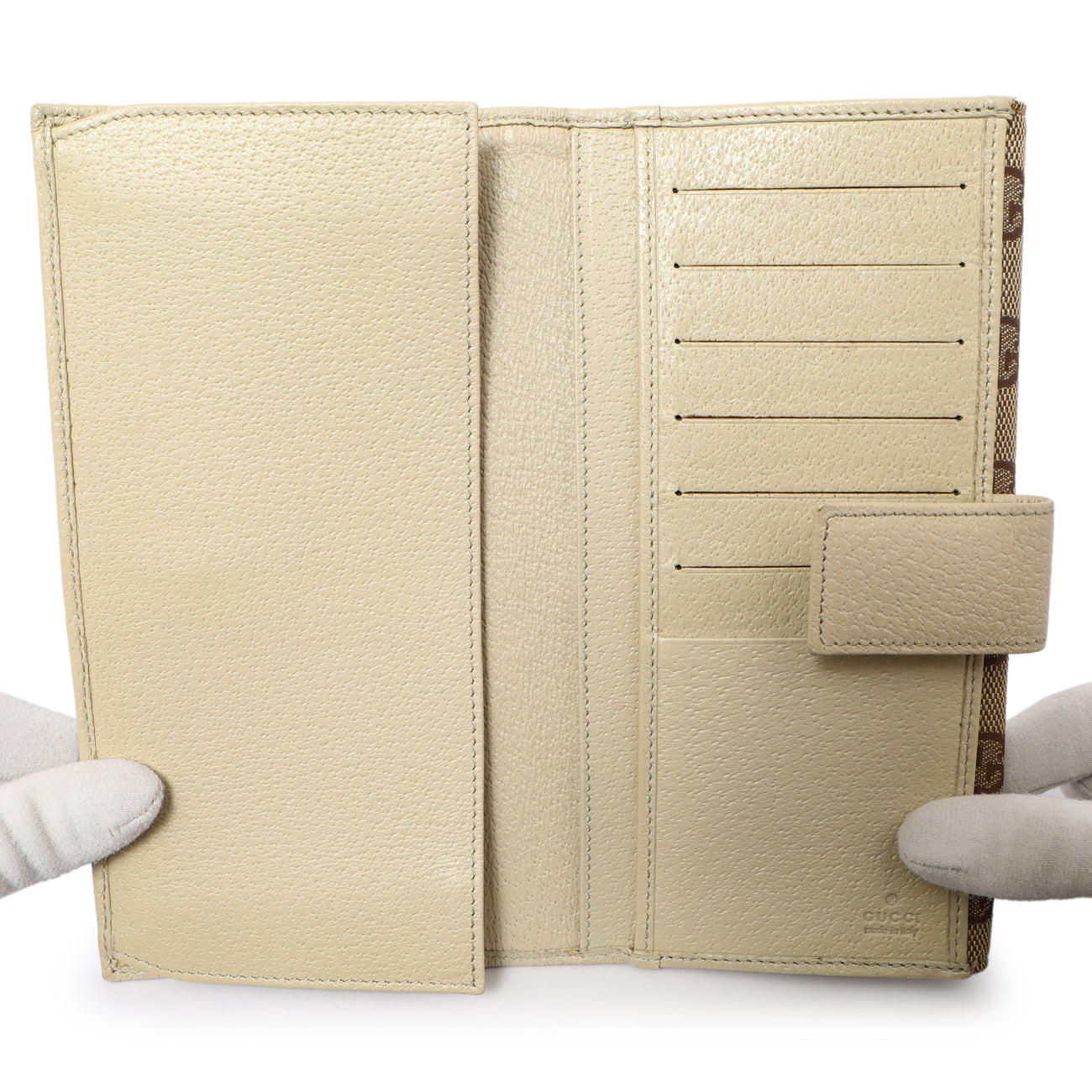 Exclusive Gucci Monogram Eclipse Continental Wallet — Top View