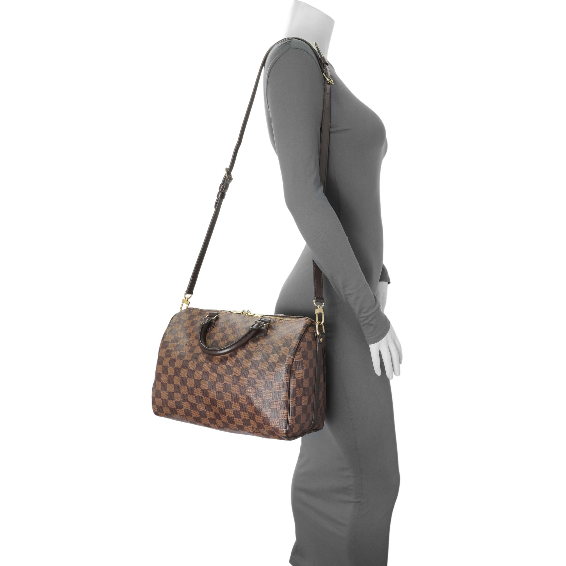 Exclusive Louis Vuitton Damier Ebene Speedy Bandouliere 30 — Alternate View 10