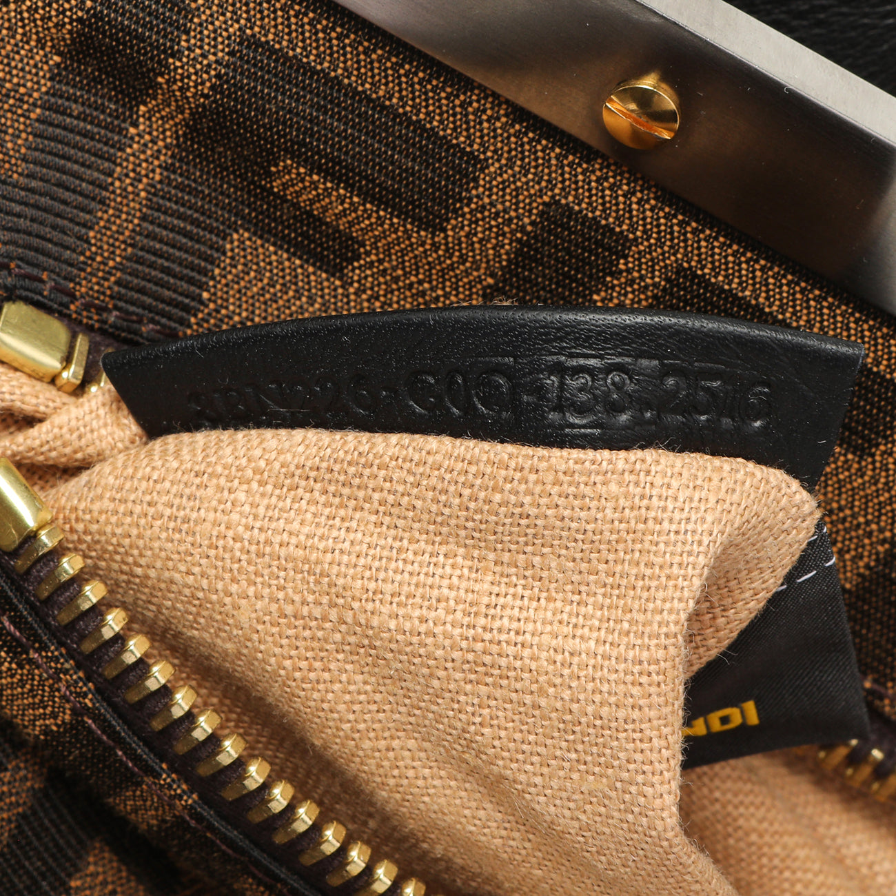 Exclusive Fendi Black Vitello Seta Medium Peekaboo Iconic Satchel — Alternate View 10