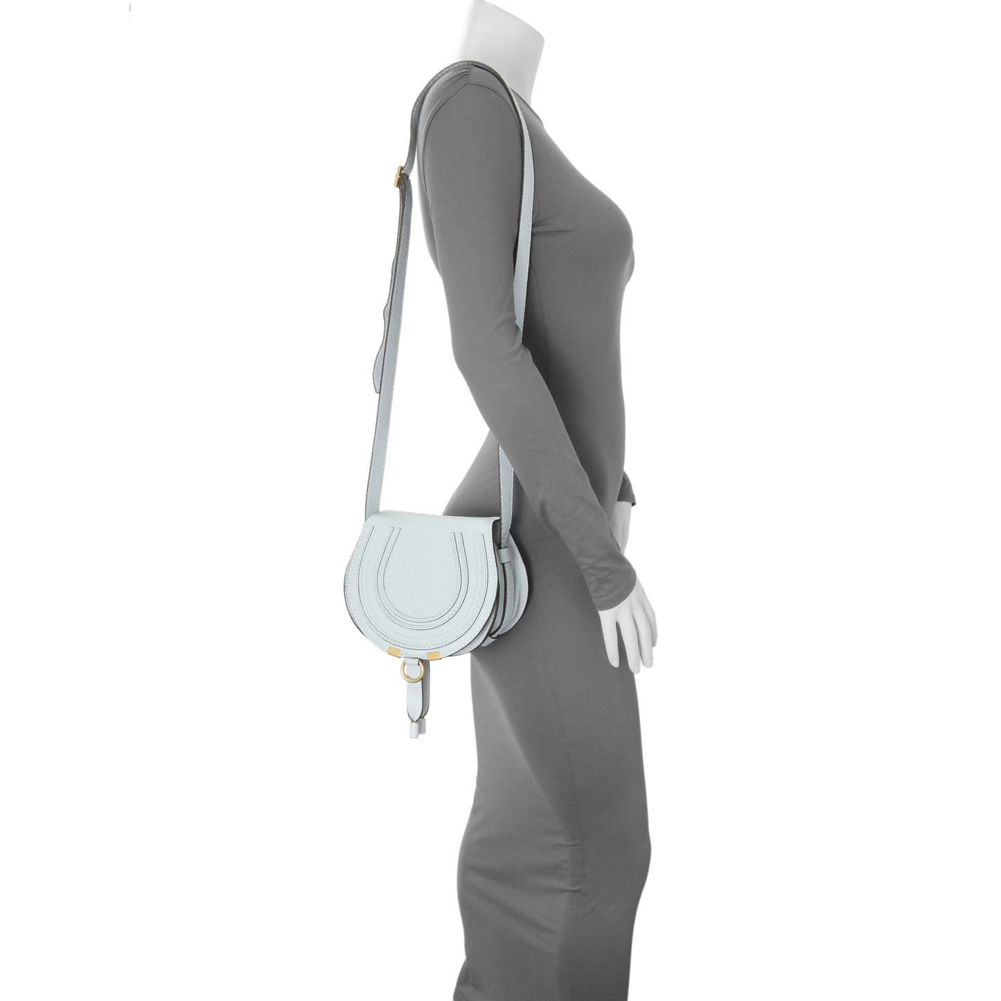 Exclusive Chloe Blue Mist Mini Marcie Round Crossbody — Alternate View 7