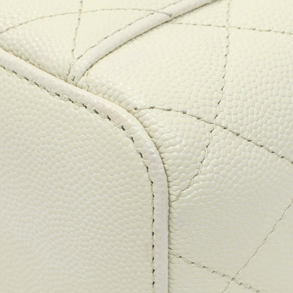 Exclusive Chanel White Caviar Mini Vanity Case With Chain — Alternate View 7