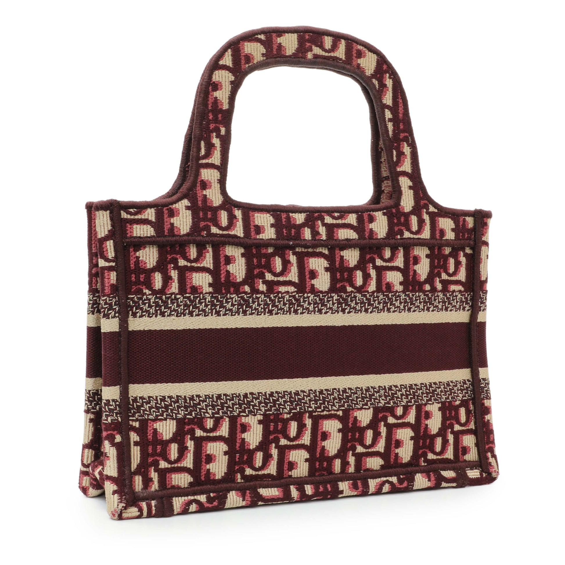 Exclusive Christian Dior Oblique Mini Book Tote — Side View