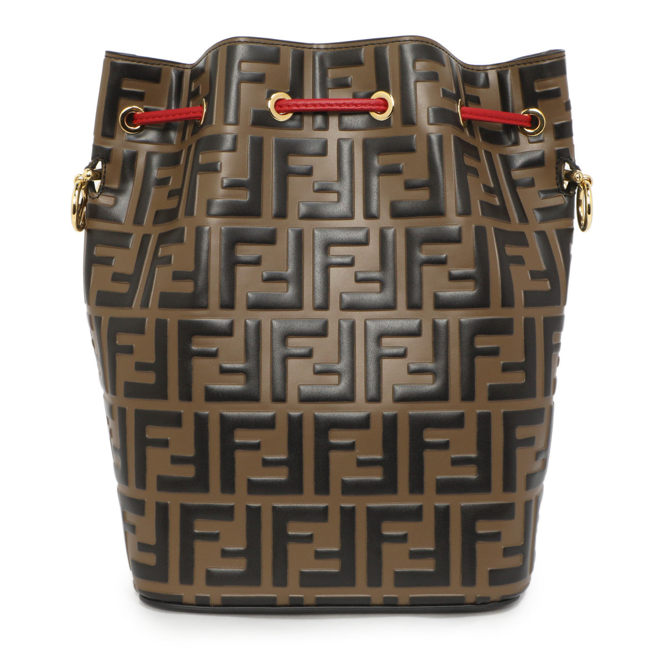 Exclusive Fendi FF 1974 Embossed Calfskin Grande Mon Tresor Bucket Bag — Top View