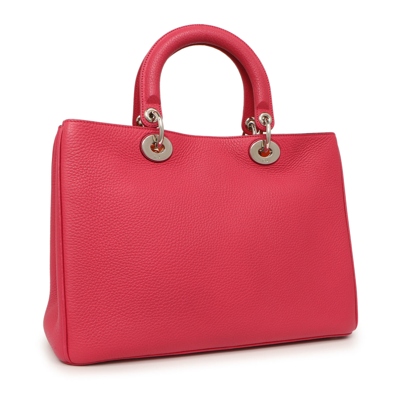 Exclusive Christian Dior Fuchsia Bullcalf Medium Diorissimo Tote — Side View