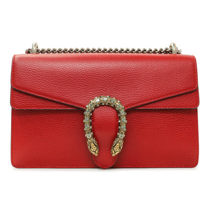 Exclusive Gucci Red Calfskin Small Dionysus Shoulder Bag — Front View