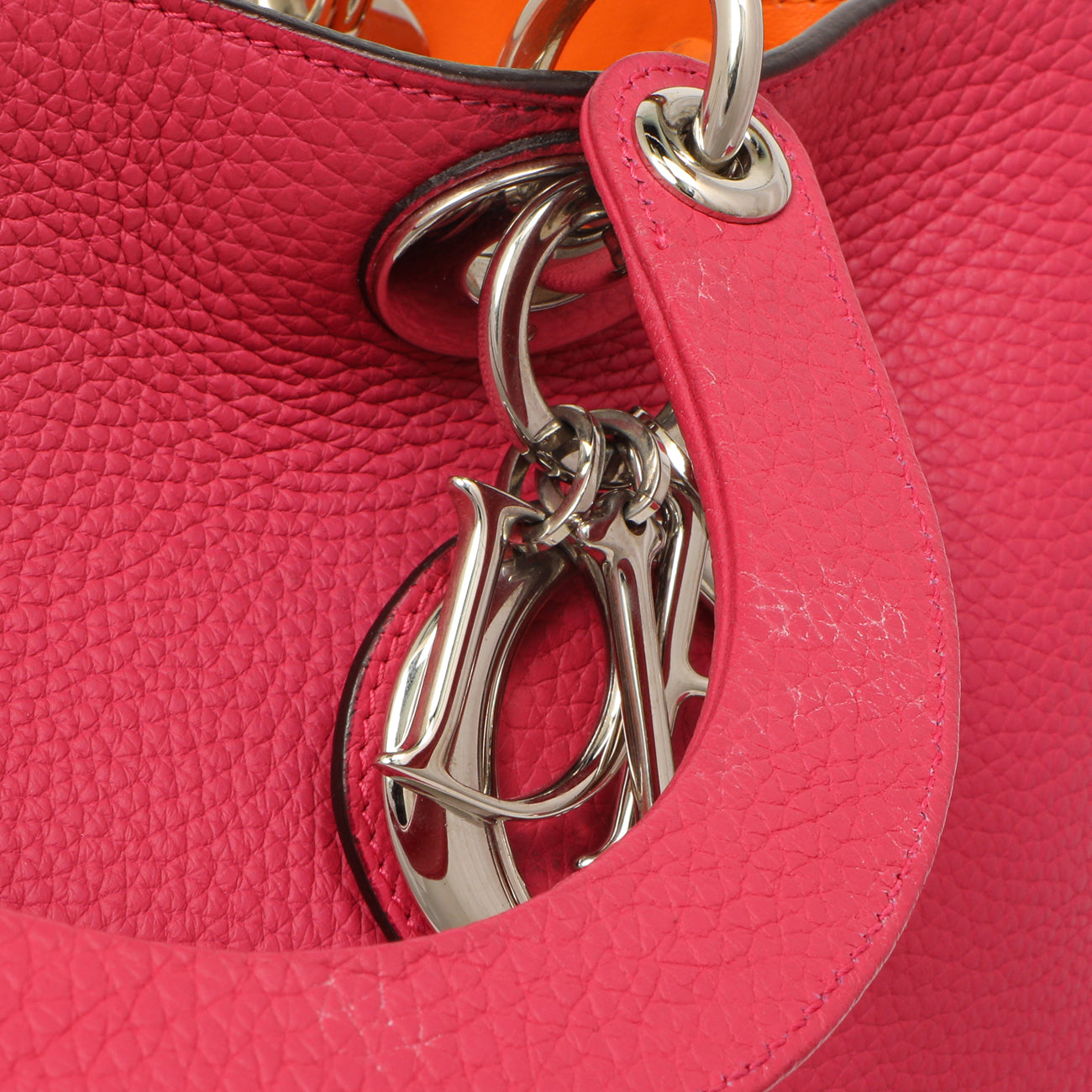 Exclusive Christian Dior Fuchsia Bullcalf Medium Diorissimo Tote — Alternate View 16