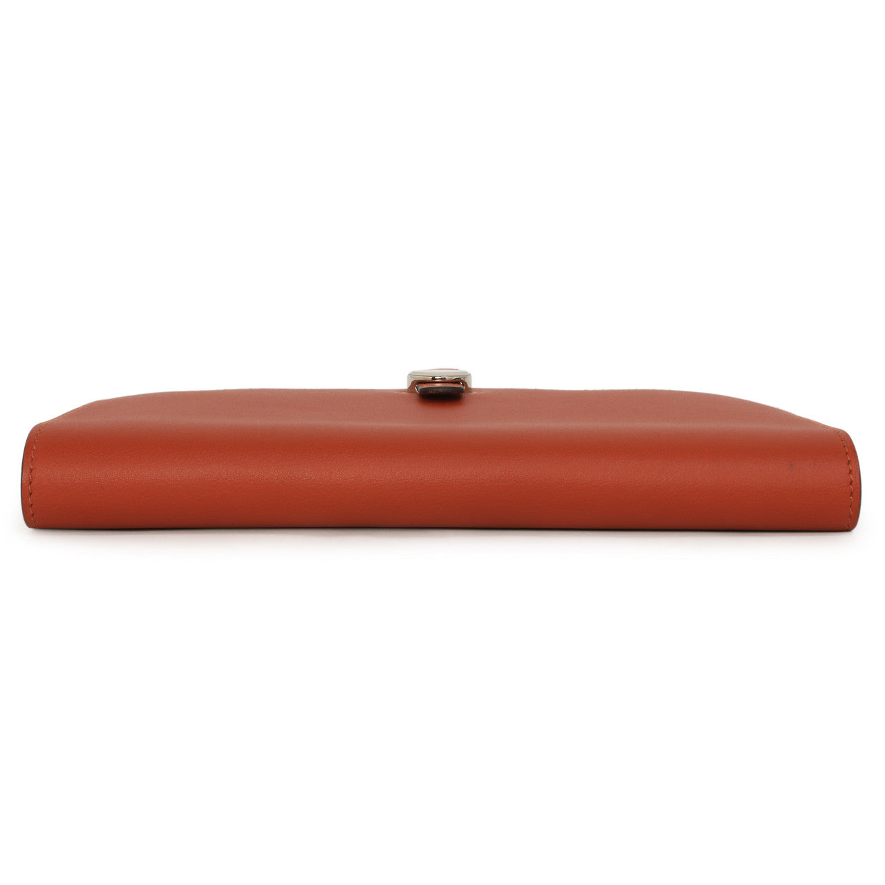 Exclusive Hermes Vermillion Swift Leather Dogon Duo  Wallet — Back View
