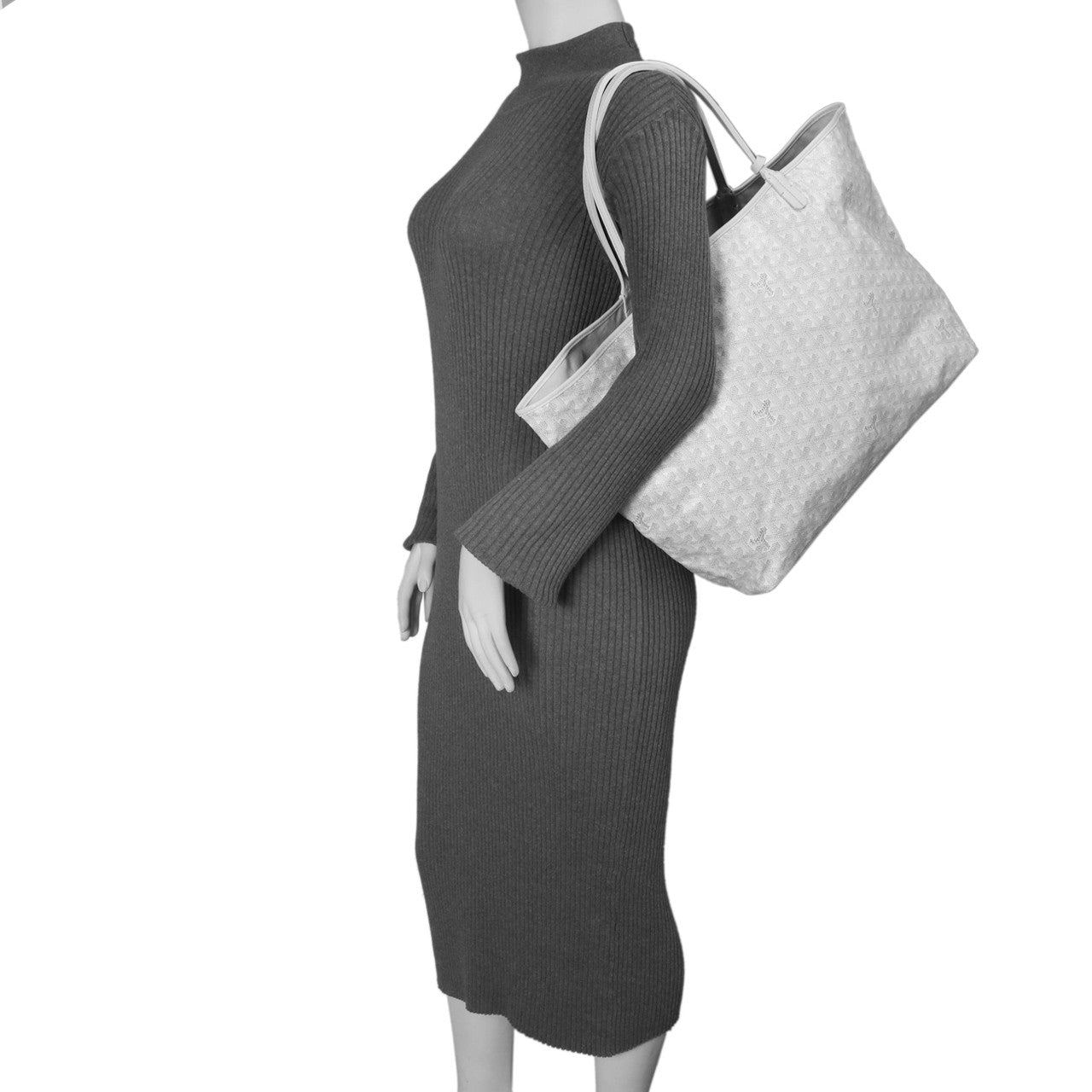 Exclusive Goyard White Goyardine Saint Louis GM — Alternate View 13