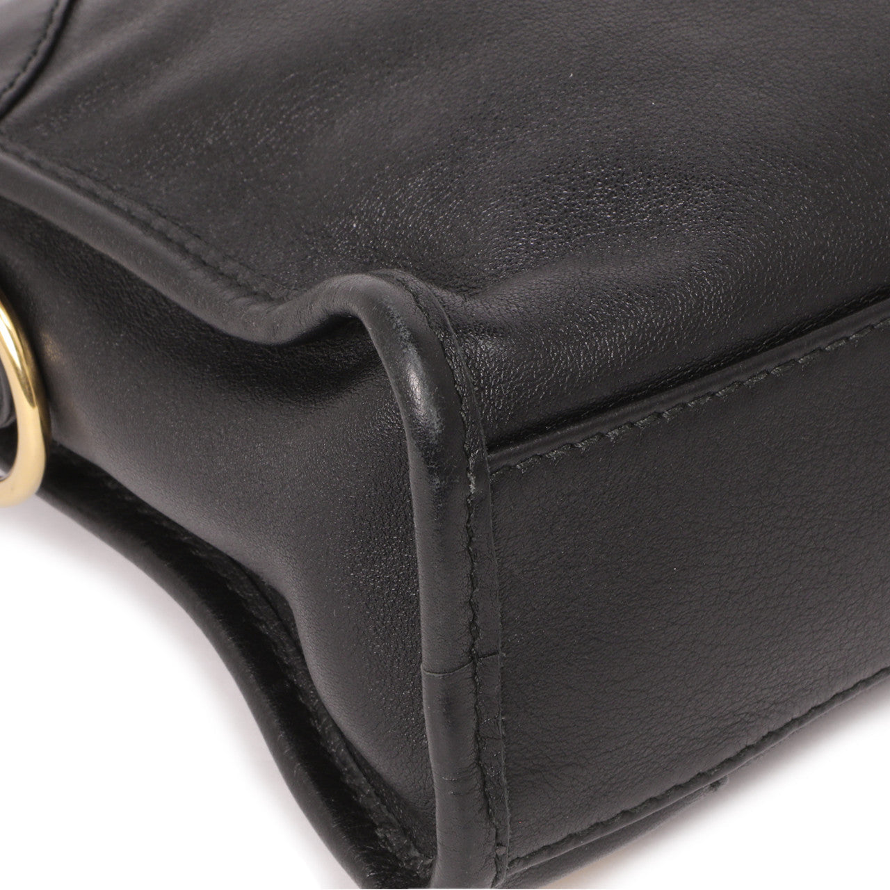 Exclusive Balenciaga Black Calfskin Metal Plate Mini  City — Alternate View 7
