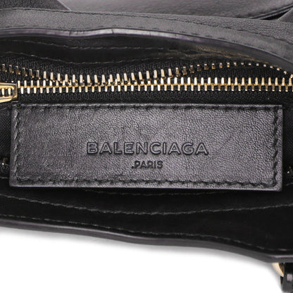 Exclusive Balenciaga Black Calfskin Metal Plate Mini  City — Alternate View 10
