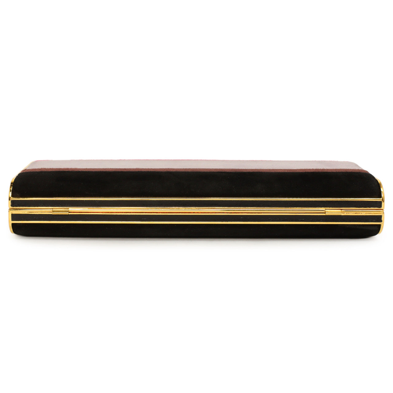 Exclusive Miu Miu Striped Suede Box  Clutch — Top View