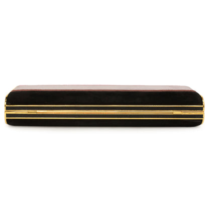 Exclusive Miu Miu Striped Suede Box  Clutch — Top View