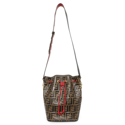 Exclusive Fendi FF 1974 Embossed Calfskin Grande Mon Tresor Bucket Bag — Front View