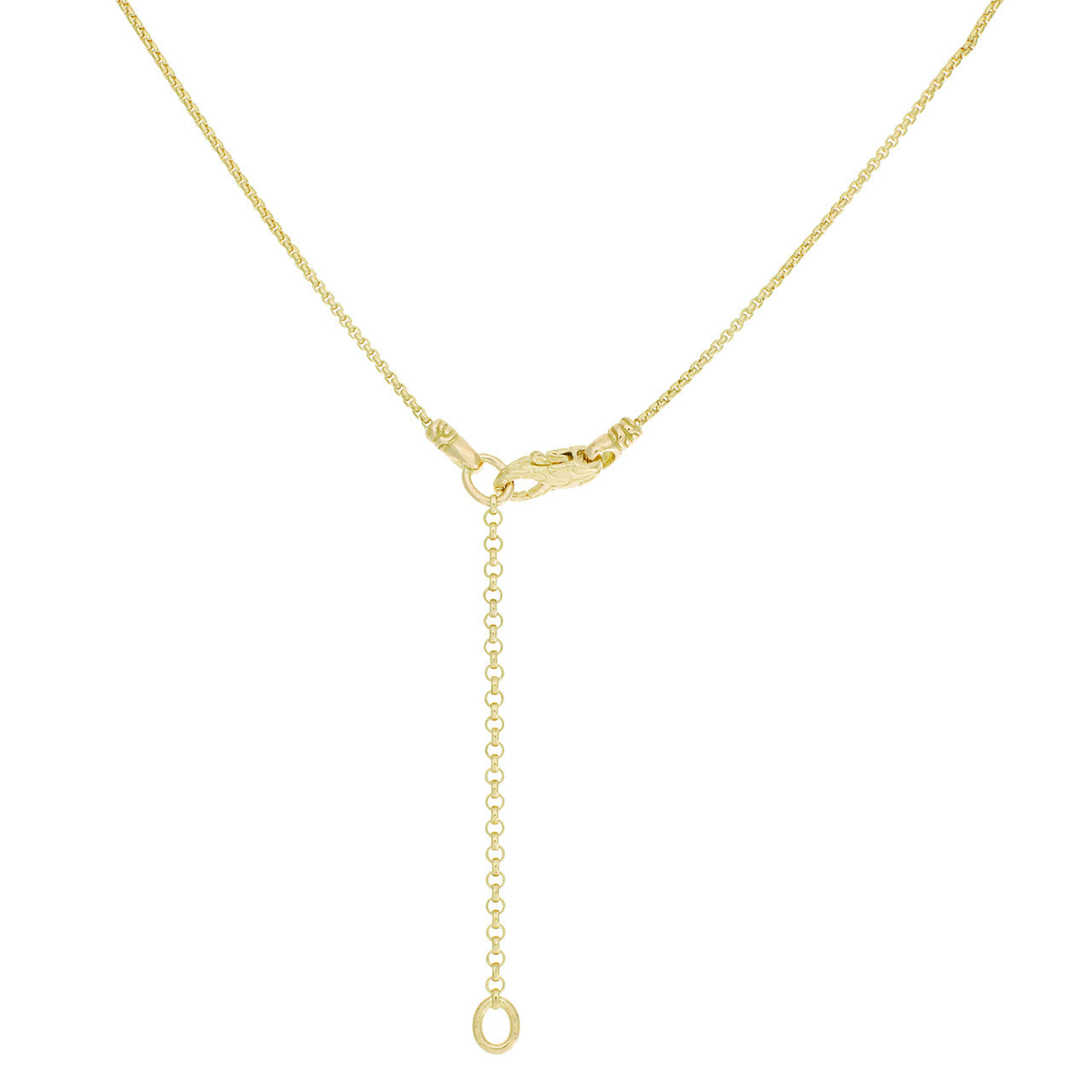 Exclusive John Hardy 18K Yellow Gold & Diamond Bamboo Hoop Pendant Necklace — Back View