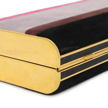 Exclusive Miu Miu Striped Suede Box  Clutch — Detail View