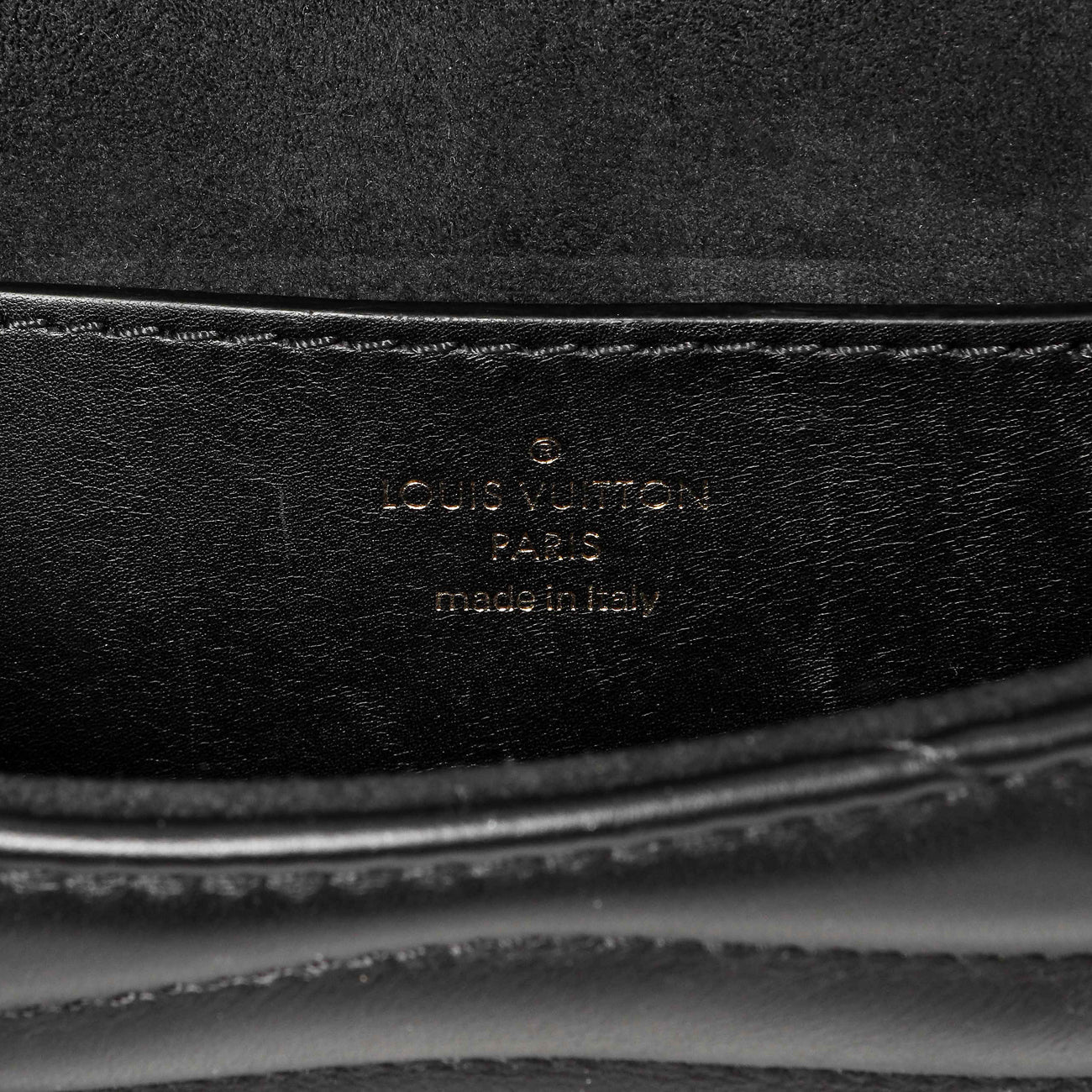 Exclusive Louis Vuitton Black Calfskin New Wave Multi Pochette — Detail View