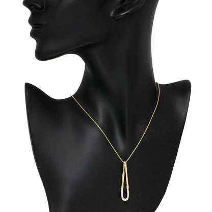 Exclusive John Hardy 18K Yellow Gold & Diamond Bamboo Hoop Pendant Necklace — Top View