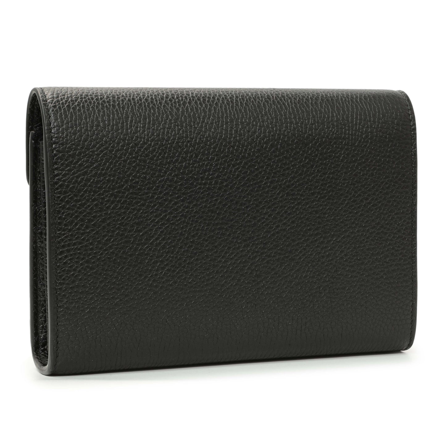 Exclusive Gucci Black Calfskin GG Marmont Chain Wallet — Side View