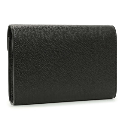 Exclusive Gucci Black Calfskin GG Marmont Chain Wallet — Side View
