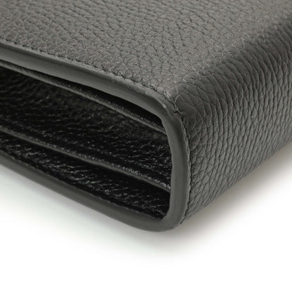 Exclusive Gucci Black Calfskin GG Marmont Chain Wallet — Lifestyle View