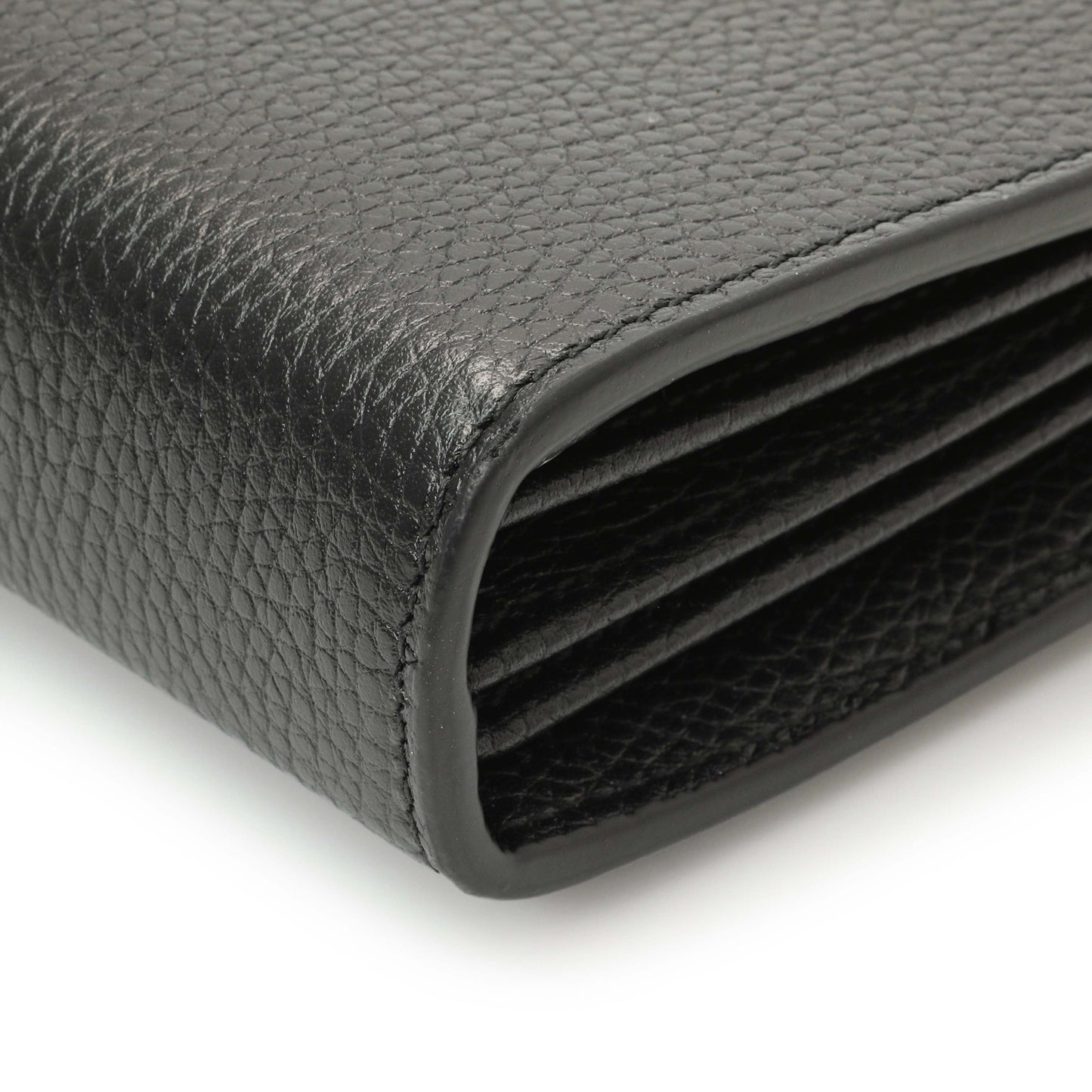 Exclusive Gucci Black Calfskin GG Marmont Chain Wallet — Alternate View 7