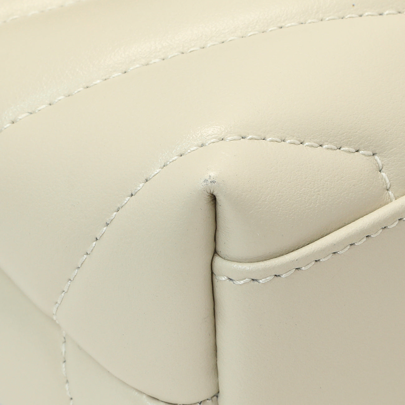 Exclusive Saint Laurent Ivory Calfskin Monogram Toy Loulou Crossbody — Top View