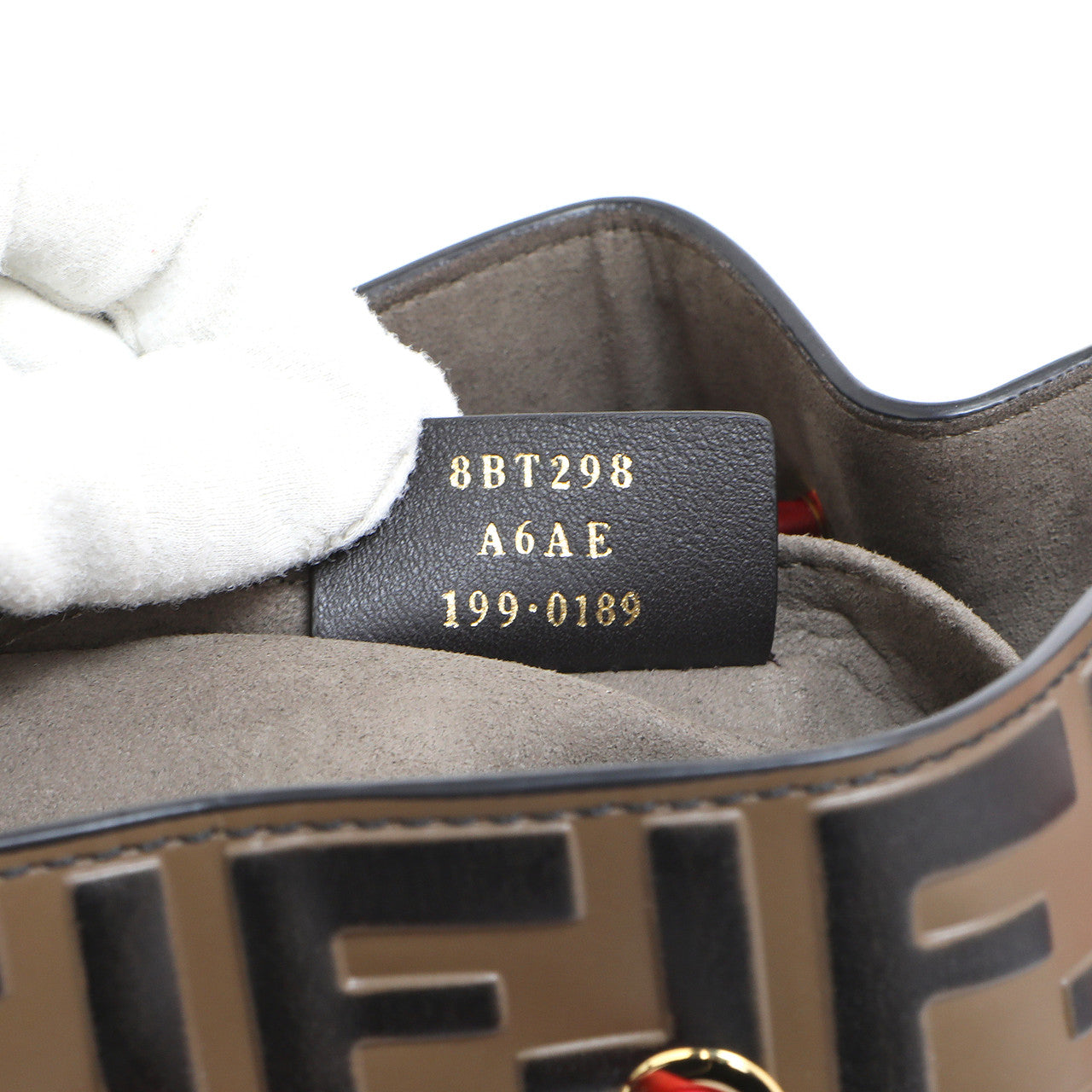 Exclusive Fendi FF 1974 Embossed Calfskin Grande Mon Tresor Bucket Bag — Alternate View 12