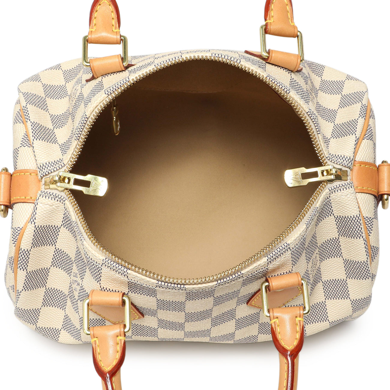 Exclusive Louis Vuitton Damier Azur Speedy Bandouliere 25 — Lifestyle View