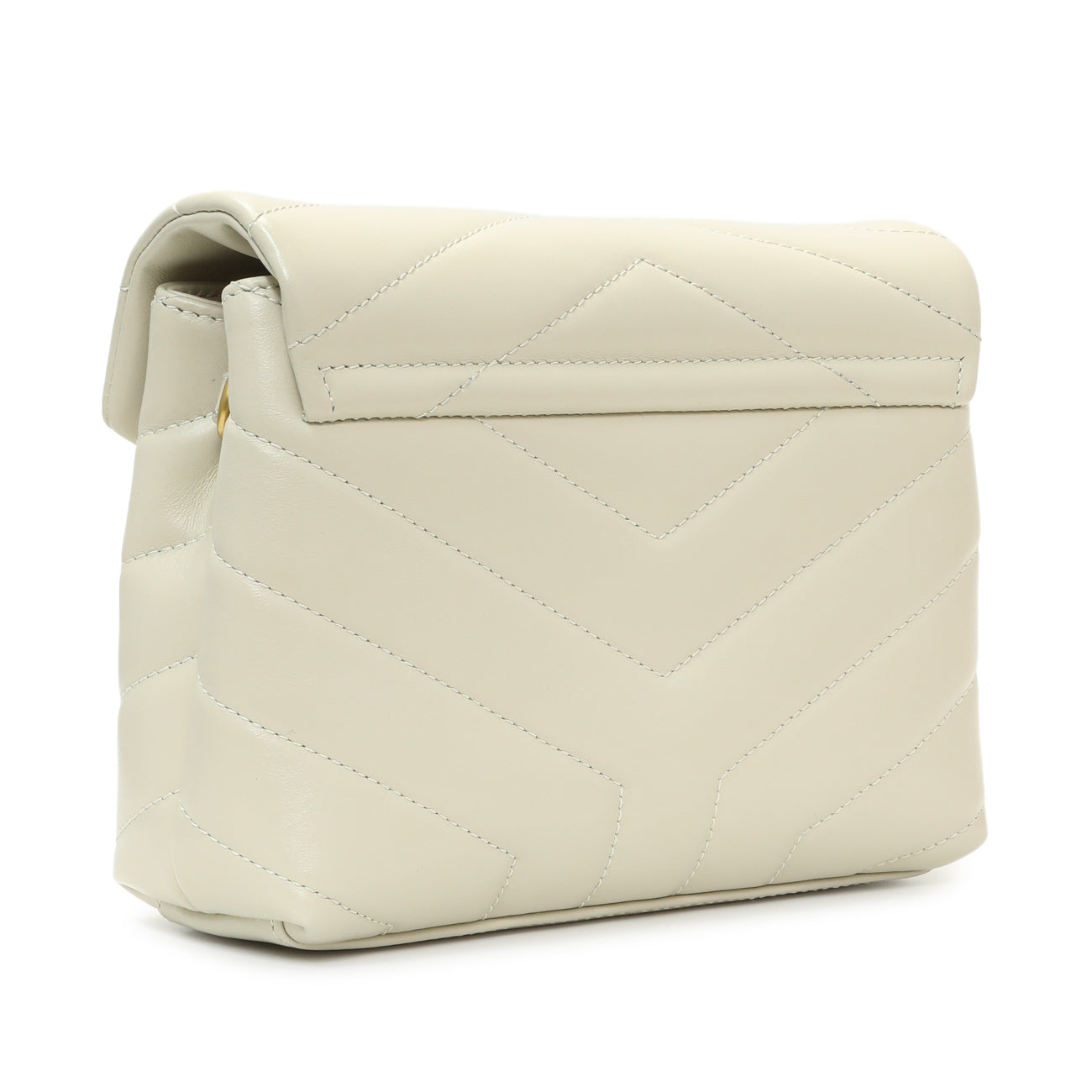 Exclusive Saint Laurent Ivory Calfskin Monogram Toy Loulou Crossbody — Side View