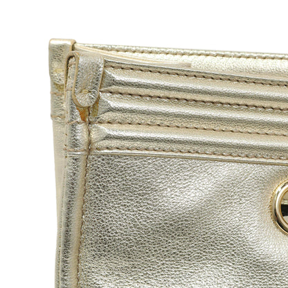 Exclusive Chanel Metallic Gold Black Goatskin Boy Shopping Tote — Alternate View 11