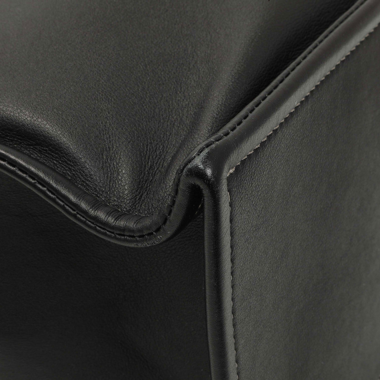 Exclusive Chanel Metallic Gold Black Goatskin Boy Shopping Tote — Top View
