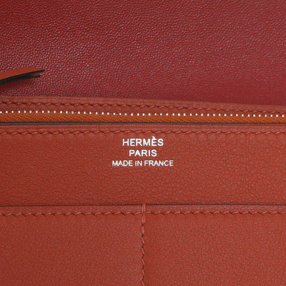 Exclusive Hermes Vermillion Swift Leather Dogon Duo  Wallet — Alternate View 9