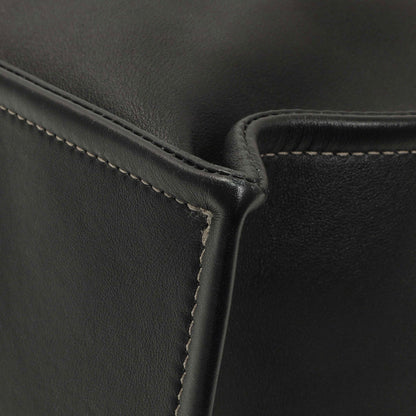 Exclusive Chanel Metallic Gold Black Goatskin Boy Shopping Tote — Detail View