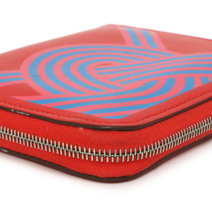 Exclusive Hermes Rouge De Coeur Swift Noeuds Marins Silk'in Compact Zip  Wallet — Lifestyle View
