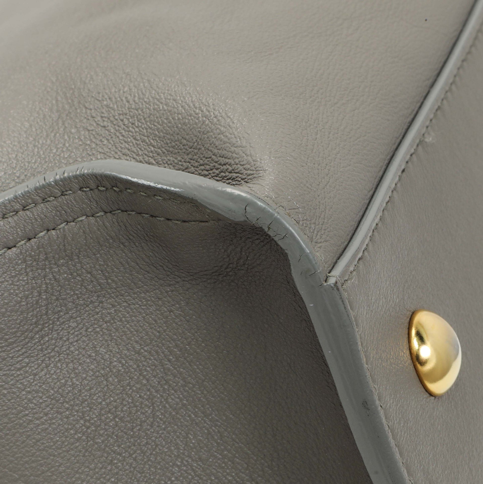 Exclusive Saint Laurent Grey Calfskin Small Classic Y Cabas — Lifestyle View