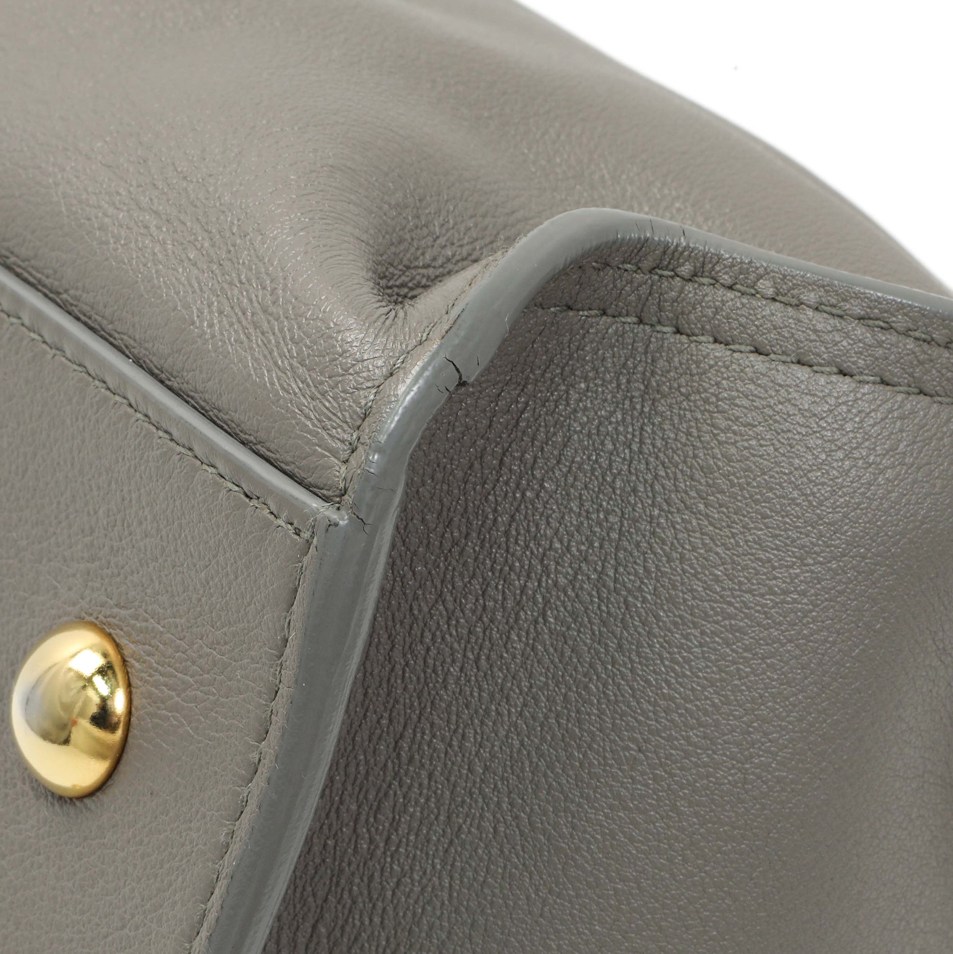 Exclusive Saint Laurent Grey Calfskin Small Classic Y Cabas — Alternate View 7
