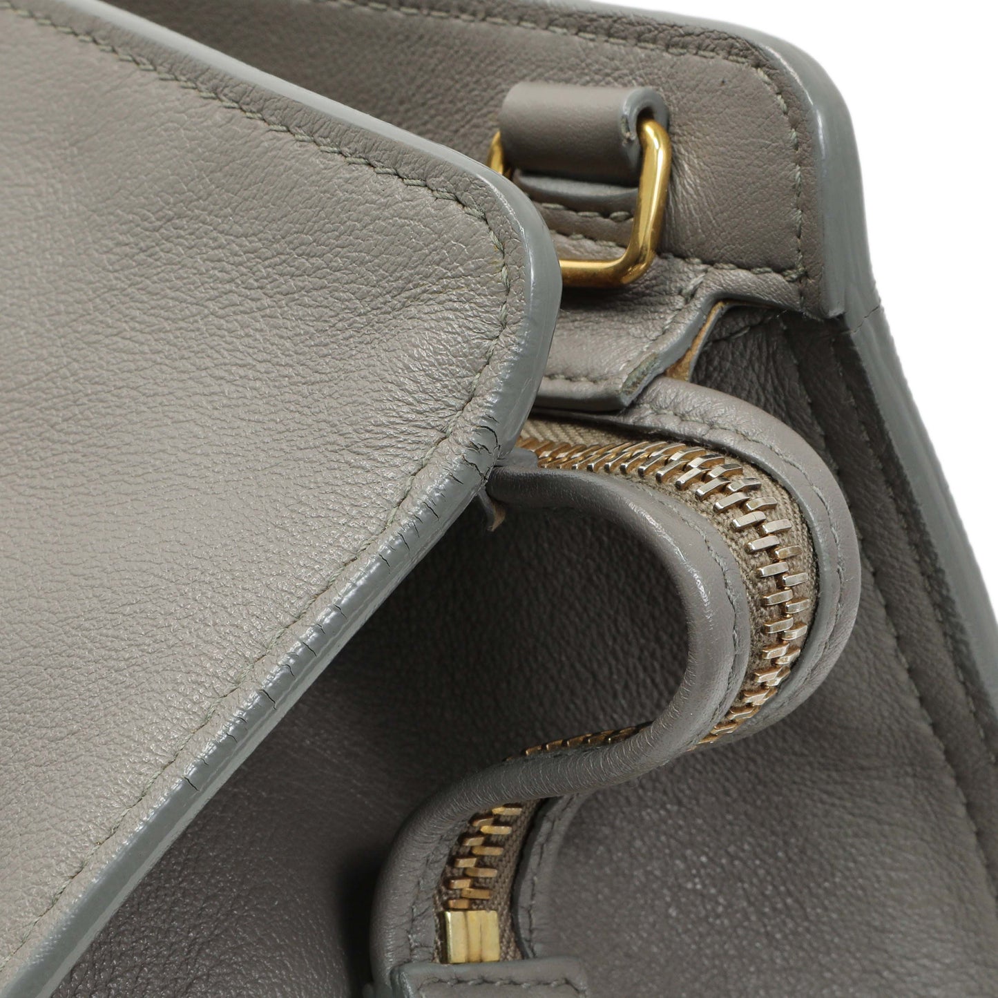 Exclusive Saint Laurent Grey Calfskin Small Classic Y Cabas — Alternate View 11