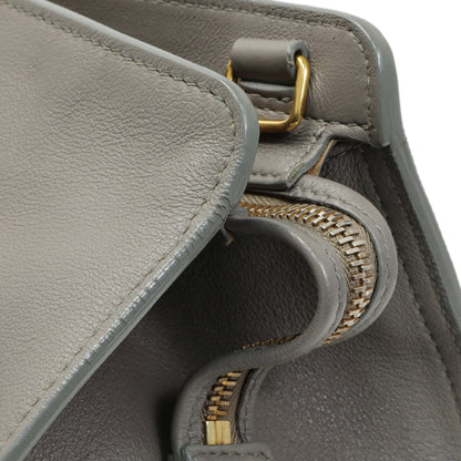 Exclusive Saint Laurent Grey Calfskin Small Classic Y Cabas — Alternate View 11