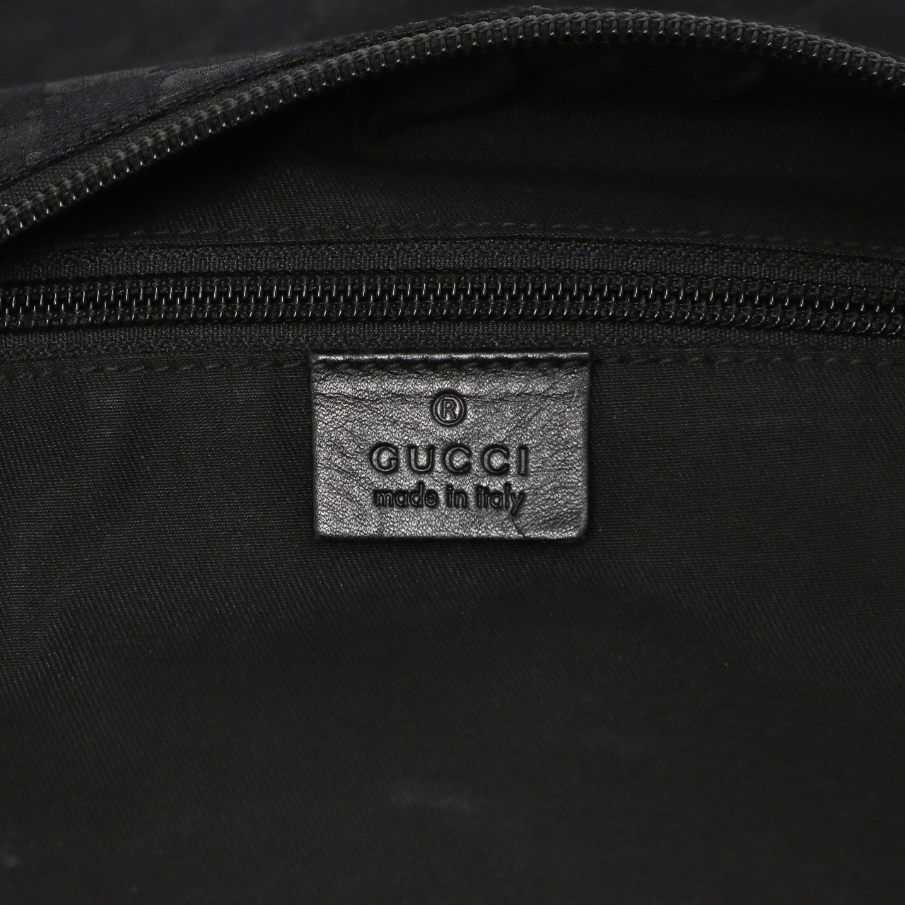 Exclusive Gucci Black Monogram Perforated Flat Messenger — Alternate View 8
